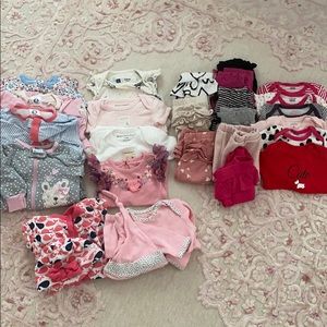 Huge lot worn once or new without tags baby girl